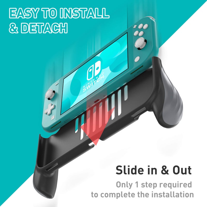JUSPRO Grip for Nintendo Switch Lite, Ergonomic Comfort Handheld Protective Gaming Case Portable Cover Accessories Compatible with Nintendo Switch Lite - Image 3